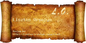 Lisztes Orsolya névjegykártya
