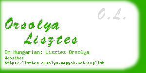 orsolya lisztes business card